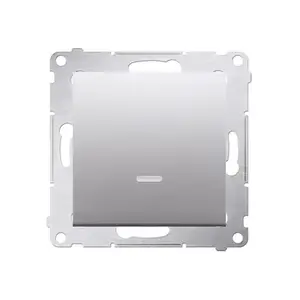 Electrical switch Kontakt-Simon DW1L.01/43, silver, plastic housing, IP20/IP44, 250 V AC, 10 A, 75×41 mm