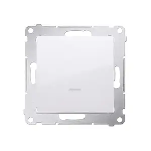 Electrical switch Kontakt-Simon DW1L.01/11 — plastic housing, white, 250 V AC, 10 A, IP20/IP44, 75×41 mm