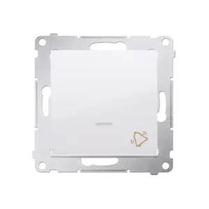 Pushbutton switch Kontakt‑Simon DD1L.01/11, plastic housing, white, 250 V AC, 10 A, 75×41 mm