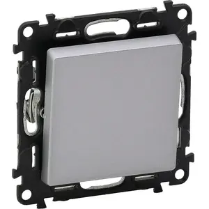 Single-pole switch Legrand Valena Life 10AX IP20 aluminium (model 752301)