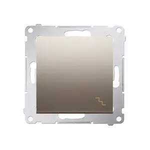 Electrical switch Kontakt-Simon DW6.01/44, plastic housing, gold, IP20/IP44, 250 V AC, 10 A, 75×41 mm