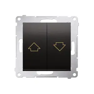 Pushbutton switch Kontakt-Simon DZP1.01/48 — plastic housing, anthracite, 250 V AC, 10 A, 75×45 mm