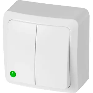 Switch, ELEKTROPLAST BERG candle switch 10AX IP20 surface-mounted white (3711-00)
