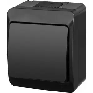 Surface-mounted 1-pole staircase switch ELEKTROPLAST HERMES 0331-09 black