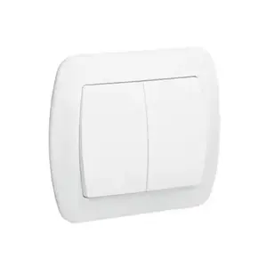 Electrical switch Kontakt‑Simon AW5/11, single‑pole, plastic housing, 250 V AC, 10 A, IP20, white, 90×37.5 mm