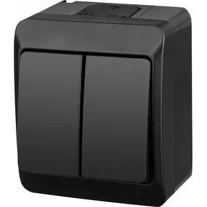Surface-mounted candle-style switch ELEKTROPLAST HERMES model 0332-09 black