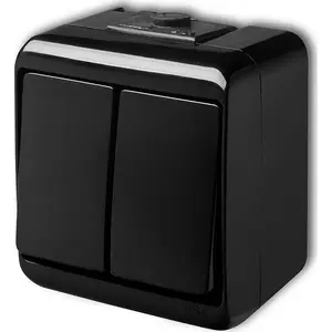 Switch Karlik Junior black – candle switch IP54, model 12WHE-2
