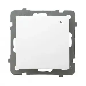 Wall switch Ospel ŁP-3G/m/00 — 3-gang mechanical switch, white, 250 V, 10 A, 71×71 mm