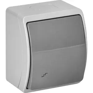ORNO stair switch OR-OE-7102/GR AQUATIC IP44 surface-mounted, gray-graphite