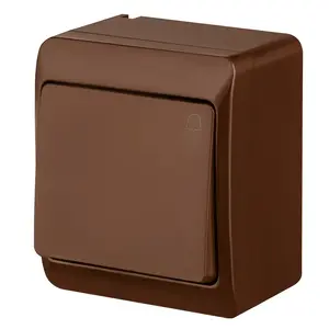 Surface-mounted switch ELEKTROPLAST ŁNT Hermes doorbell switch brown model 0337-06