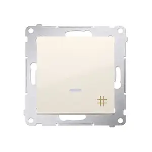 Electrical switch Kontakt-Simon DW7L.01/41 — plastic housing, white, IP20/IP44, 250V AC, 10A, 75×41 mm