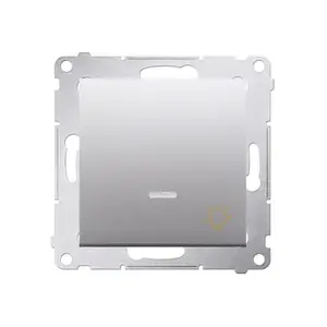 Pushbutton switch Kontakt‑Simon DD1L.01/43 — plastic housing, silver, 250 V AC, 10 A, 75×41 mm