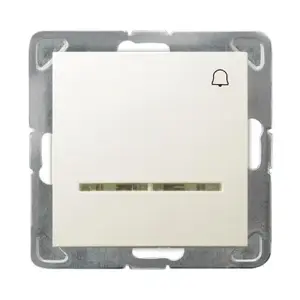 Настенный выключатель Ospel ŁP-6YS/m/27 — вход 250 В AC, выход 10 А, IP20, 71×71×40 мм