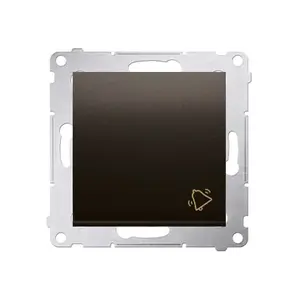 Кнопочный выключатель Kontakt‑Simon DD1.01/46 — бронзовый пластик, 250 В AC, 10 A, 75×41 мм