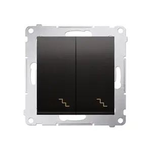 Electrical switch Kontakt-Simon DW6/2.01/48 — plastic housing, anthracite, 250 V AC, 10 A, IP20/IP44, 75×41 mm