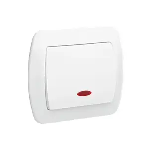 Electrical switch Kontakt-Simon AW1L/11 — plastic housing, white, 250 V AC, 10 A, IP20, 90×37.5 mm