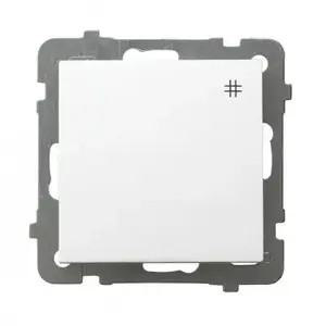 Sienas slēdža modulis Ospel ŁP-4G/m/00 White, 250 V AC, 10 A, IP20, 71×71×40 mm