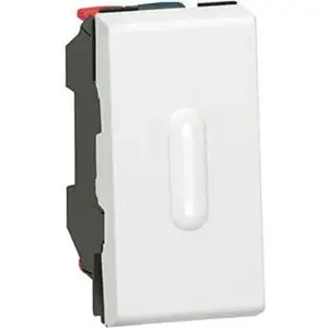 Switch Legrand Mosaic single pole 10AX with backlight option white model 077002