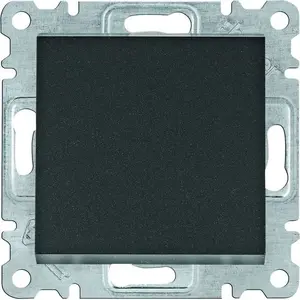 Hager universal stair switch WL0023, black — wall-mounted electrical switch for stair/auxiliary circuits
