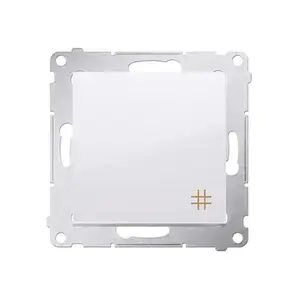 Electrical switch Kontakt-Simon DW7.01/11, plastic housing, white, IP20/IP44, 250 V AC, 10 A, 75×41 mm