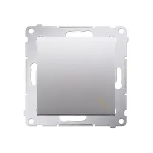 Electrical switch Kontakt-Simon DW6A.01/43 — 16 A, 250 V, plastic housing, silver, IP20/IP44, 75×41 mm