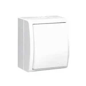 Electrical switch Kontakt-Simon AQW1/11, single-pole, 250 V AC, 10 A, IP54, white, plastic housing