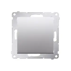 Pushbutton switch Kontakt-Simon DP1.01/43 — silver plastic housing, 250 V AC, 10 A, 75×41 mm
