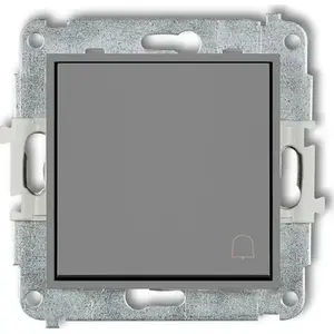 Push Button / Doorbell Karlik MINI 27MWP-4 gray matte — single-button wall switch