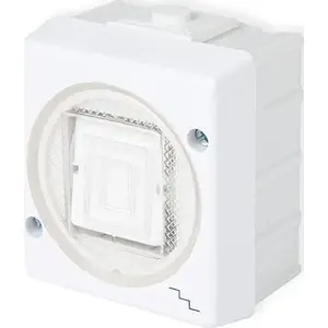 Wall switch Karlik WHS-3 senior white — staircase two-way switch, flush-mount