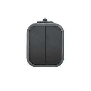 Wall-mounted 2-button candle-style switch Abex WNT-2B2 gray/black IP44