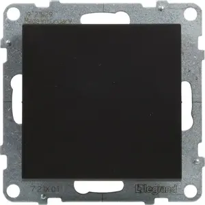 Single-pole switch Legrand SUNO 10 AX 250 V~ with automatic terminals, Black