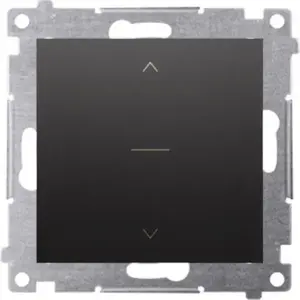 Roller Shutter Switch Module Kontakt-Simon DZW1K.01/49 three-position 1-0-2 black matte