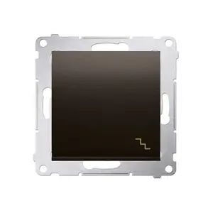 Electrical switch Kontakt-Simon DW6.01/46 — 250 V AC, 10 A, plastic housing, Bronze, IP20/IP44, 75×41 mm