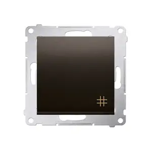 Elektriskais slēdzis Kontakt-Simon DW7.01/46 — plastmasas korpuss, bronza, IP20/IP44, 250 V AC, 10 A, 75×41 mm