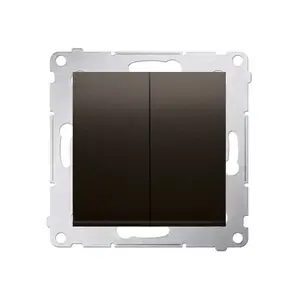 Electrical switch Kontakt-Simon DW5.01/46 — plastic housing, bronze, 250 V AC, 10 A, IP20/IP44, 75×41 mm