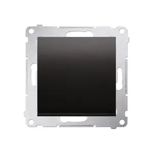 Pushbutton switch Kontakt-Simon DP1.01/48 — plastic housing, anthracite, 250 V AC, 10 A, 75×41 mm