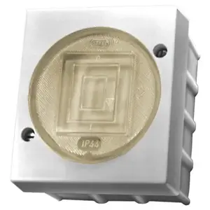 Electrical switch Ospel ŁNH-1L/00, white, IP44, 250 V AC, 6 A, 67×39×85 mm