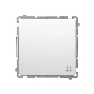 Electrical switch Kontakt-Simon BMW7.01/11 — 250 V AC, 10 A, plastic housing, IP20/IP44, white, 75×41 mm