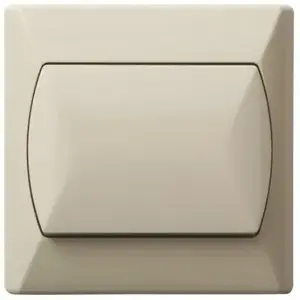 Electrical switch Ospel ŁP-1A/01 — single-pole, 10 A, 250 V, IP20, beige, 82×82×36 mm