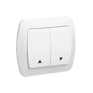 Pushbutton switch Kontakt-Simon AZ1/11, plastic housing, white, 250 V AC, 10 A, 90×37.5 mm