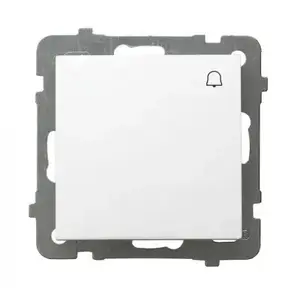 Wall-mounted switch Ospel ŁP-6G/m/00 — white, IP20, 250V AC, 10 A, 71×71×40 mm