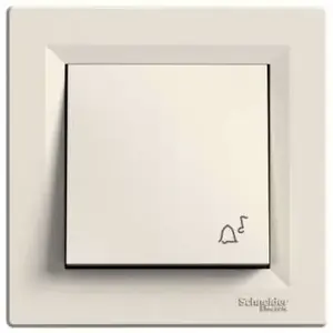 Push button bell Schneider Electric Asfora cream EPH0800123, single-pole doorbell switch