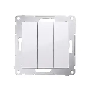 Electrical switch Kontakt‑Simon DW31.01/11, white, plastic housing, IP20, 250 V AC, 10 A, 75×34 mm