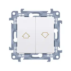 Pushbutton switch Kontakt‑Simon CZP1.01/11 — plastic housing, 250 V AC, 10 A, white, 77×42 mm