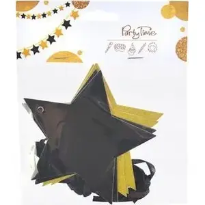 Garland stars PartyDeco model 592904 – decorative star garland, certified paper decor