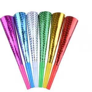 Holographic Party Paper Horns set, TEKA – 3 pieces (MPN 593236)