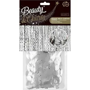 Door Curtain GoDan Kurtyna Spirale metal silver 100x200 cm – GoDan 515857