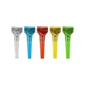 Holographic Party Horns GoDan 100 pcs - decorative noisemakers for celebrations