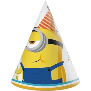 Бумажные праздничные колпаки GoDan Minions 2 The Rise of Gru, 6 шт.