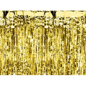 Party curtain decoration No name PartyDeco, gold foil fringe, 0.9 x 2.5 m